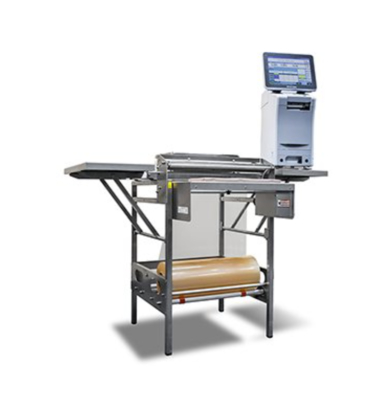 Step-Saver Hand Wrapping Station Manual Packaging Table for Commercial Food Wrapping Operations