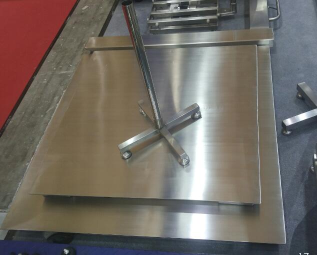 Outdoor Stainless Steel Floor Scale , 4x4 Pallet Scale Floor 5000 Lb Capacity 0